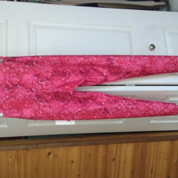 Emily HSU designs pink pattern leggings sz Large New - Picture 13 of 17